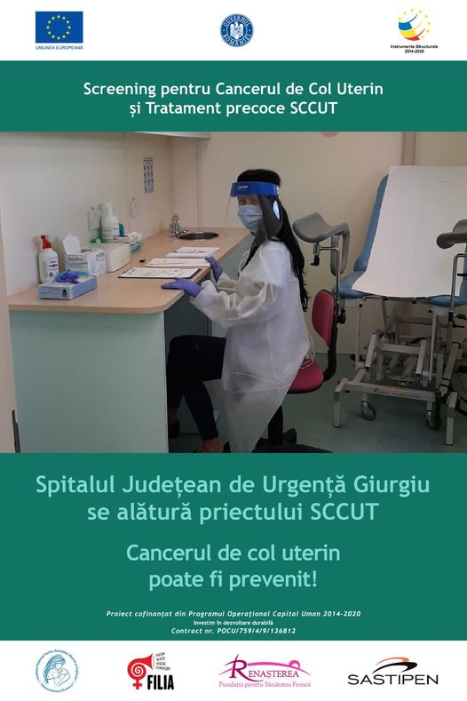 Spitalul Județean de Urgență Giurgiu se alătură luptei pentru depistarea cancerului de col uterin
