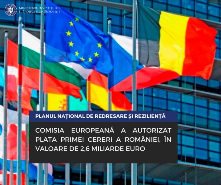 Europarlamentarul liberal, Dan MOTREANU: „CE a autorizat plata primei cereri din cadrul PNRR, care aduce României 2,6 miliarde euro”