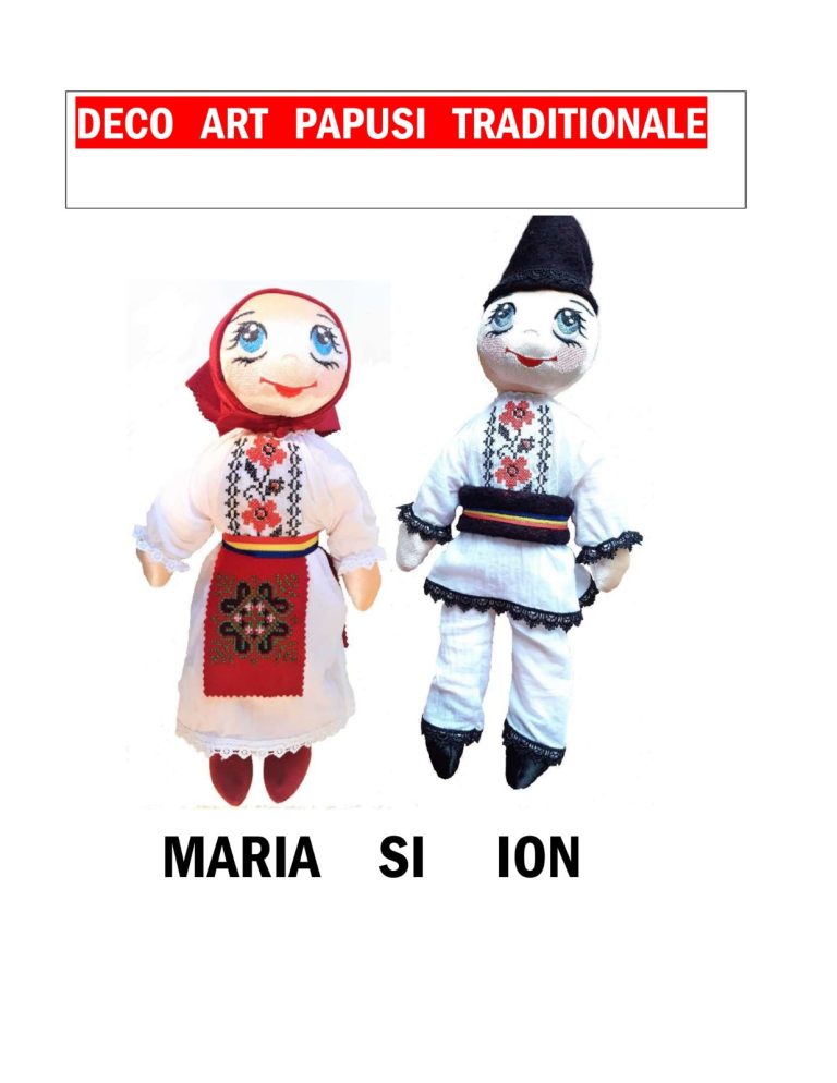 Afacere antreprenorială cu papuși tradiționale românești – pentru copii și colecționari de orice vârstă