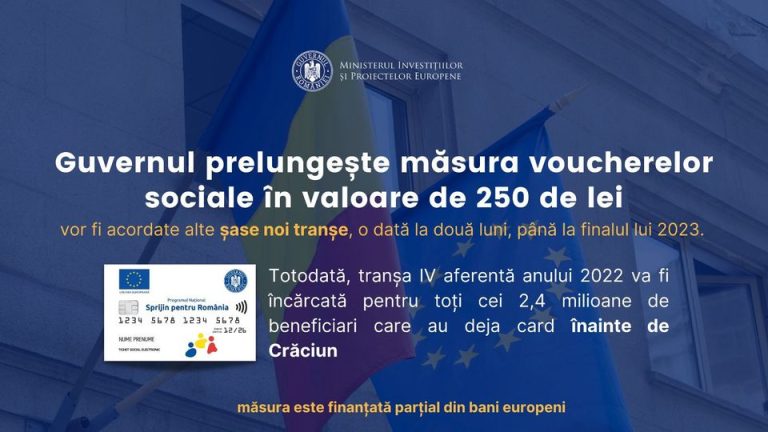 Europarlamentarul Dan MOTREANU: „Guvernul prelungește măsura de acordare a voucherelor sociale pentru achiziția de alimente și mese calde”