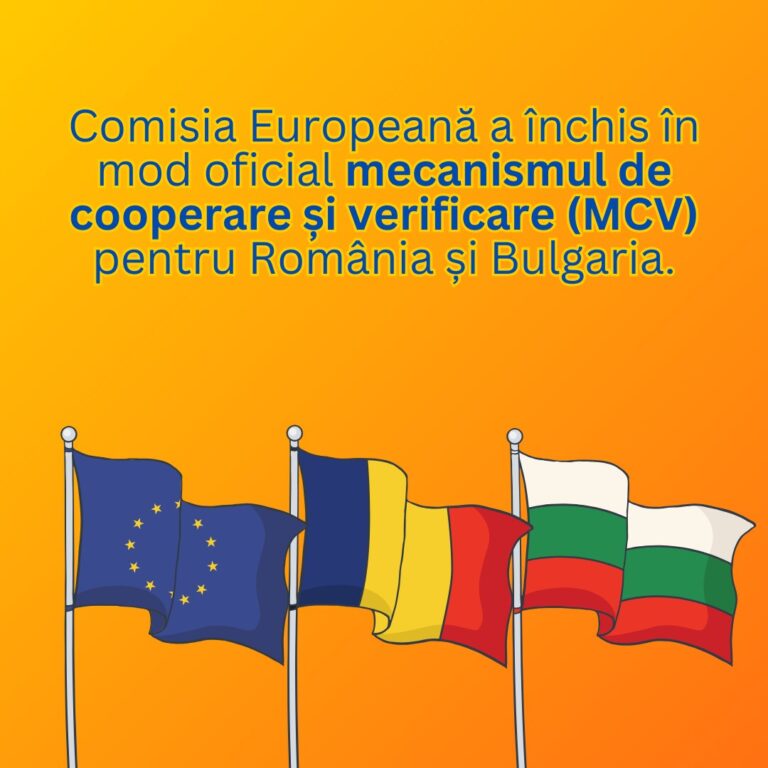 Dan MOTREANU: „După 16 ani, Comisia Europeană închide oficial Mecanismul de Cooperare și Verificare (MCV) pentru România și Bulgaria.!