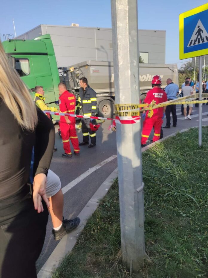 Accident Jilava. O tânără a decedat după ce a fost lovită de un tir.