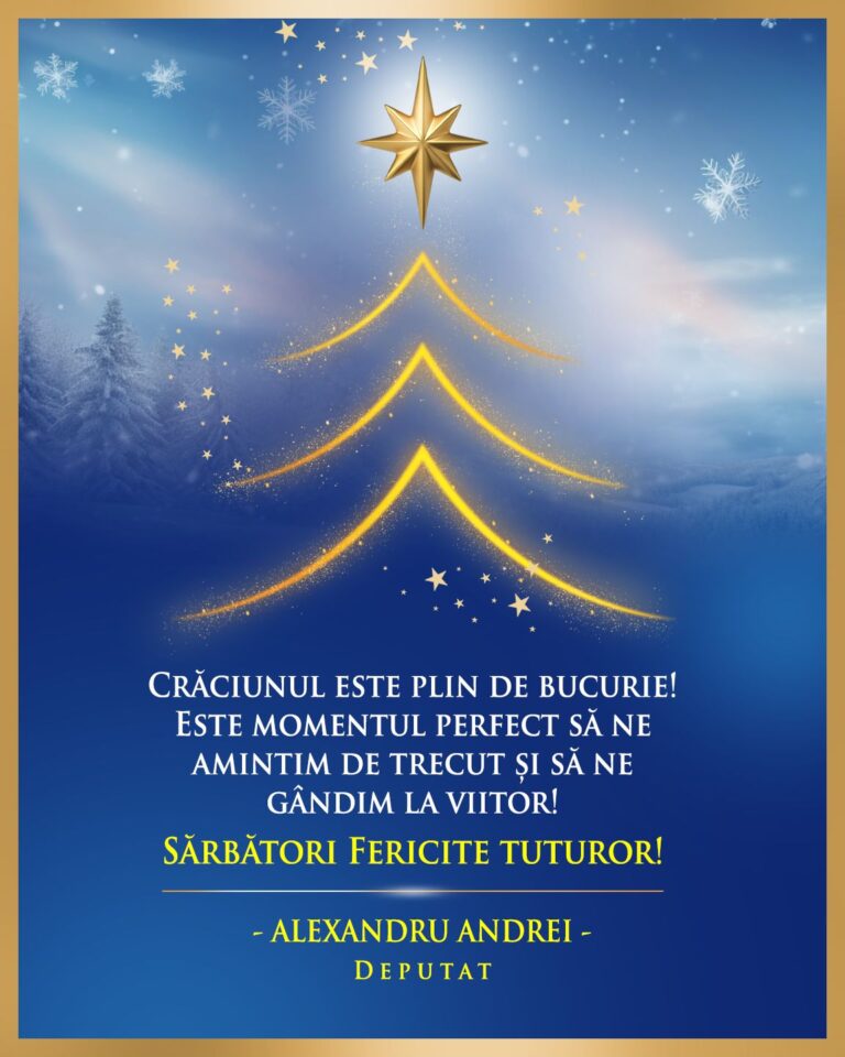 Felicitarea de Crăciun a deputatului PNL Alexandru Andrei