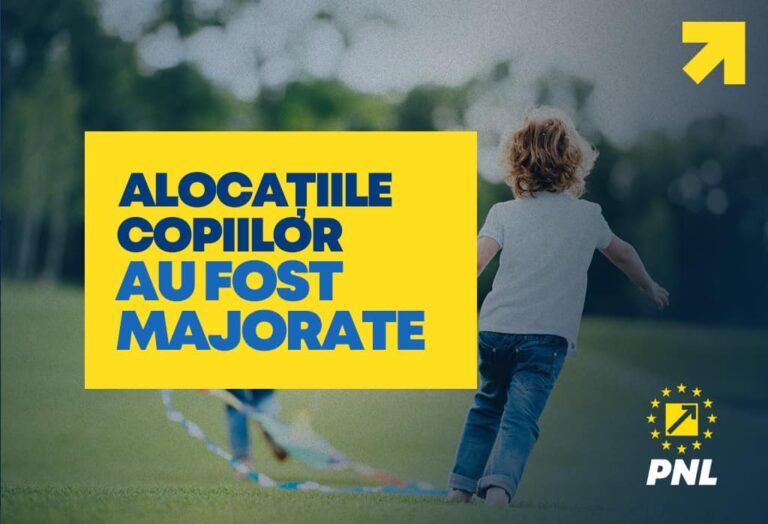 Dan MOTREANU, vicepreședintele PNL: „Alocațiile de stat pentru copii cresc din această lună cu 13,8%”