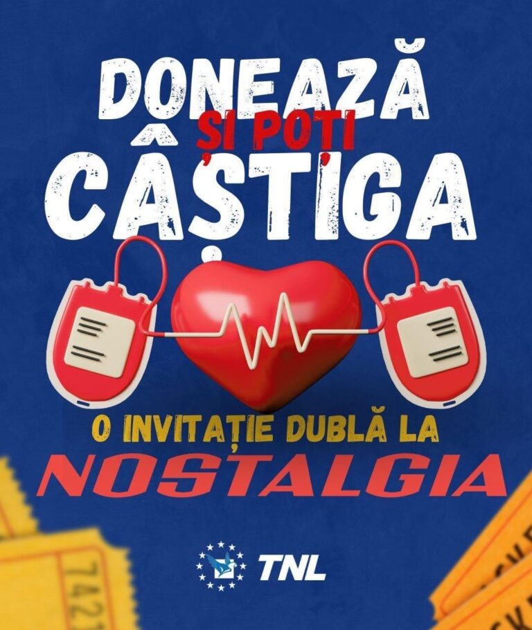 GIVEAWAY: ”Donează sânge și noi te trimitem la Nostalgia!„ 