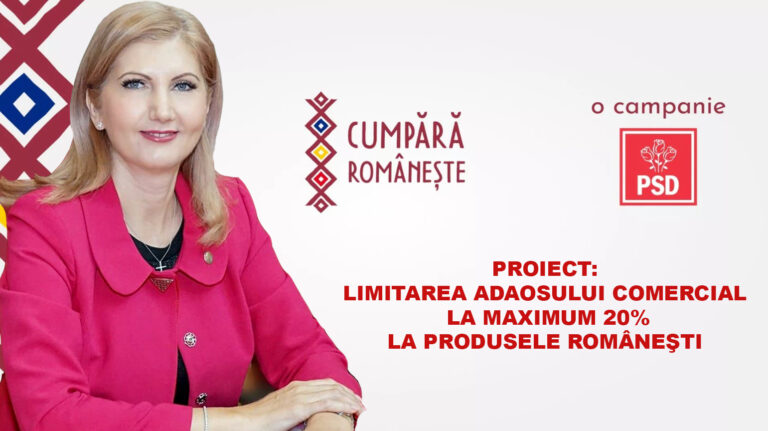 Cristina Elena DINU, deputat PSD: „Încurajăm românii să cumpere produse autohtone sănătoase, curate şi proaspete şi descurajăm importurile de produse nesănătoase!”