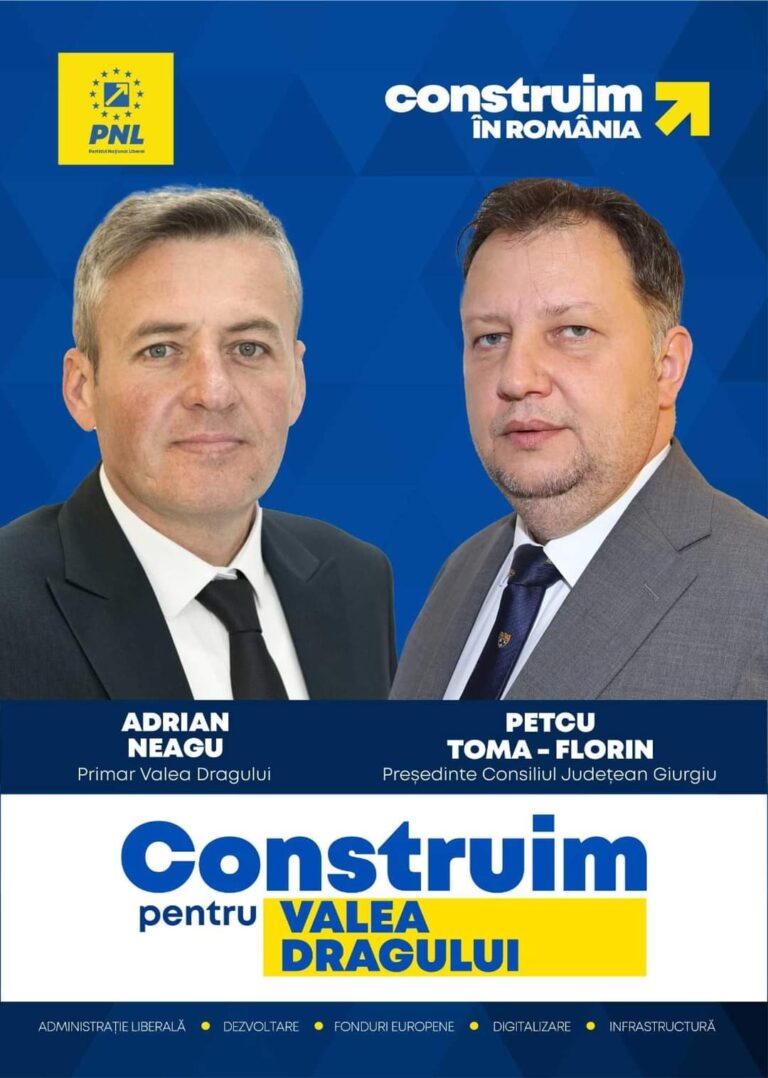Senatorul Toma PETCU: „După 3 luni, localitatea Valea Dragului a reușit să intre în normalitate, datorită lui Adrian Neagu, președinte PNL și candidat la funcția de primar al comunei, din partea Partidului Național Liberal!