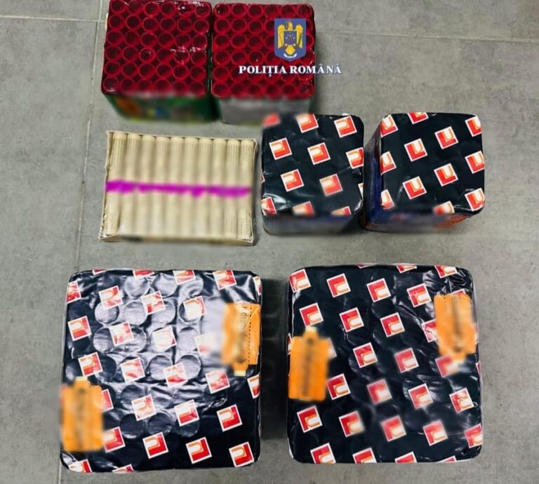 ARTICOLE PIROTEHNICE CONFISCATE DE CĂTRE POLIȚIȘTII GIURGIUVENI