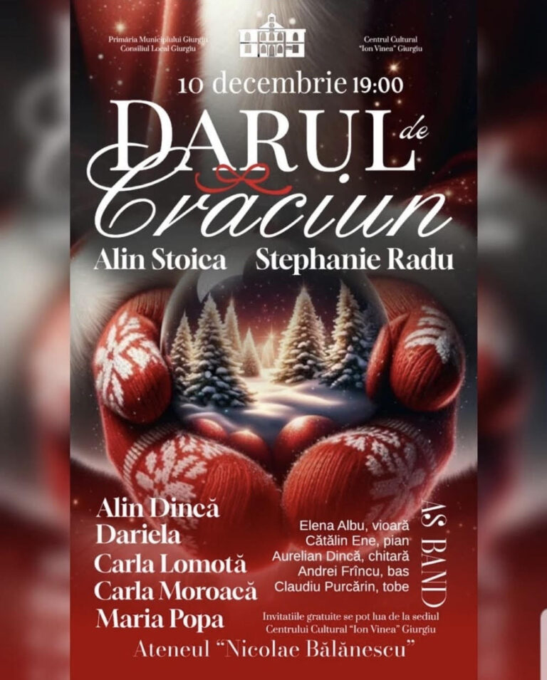 Darul de Crăciun – Concert festiv la Ateneul “Nicolae Bălănescu”