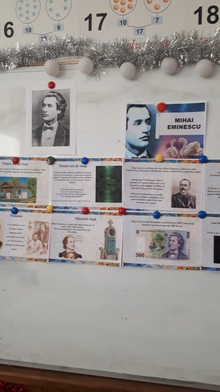 Activitate culturală la Școala Gimnazială „Dumitru Constantin”, Mihai Bravu, dedicată lui Mihai Eminescu