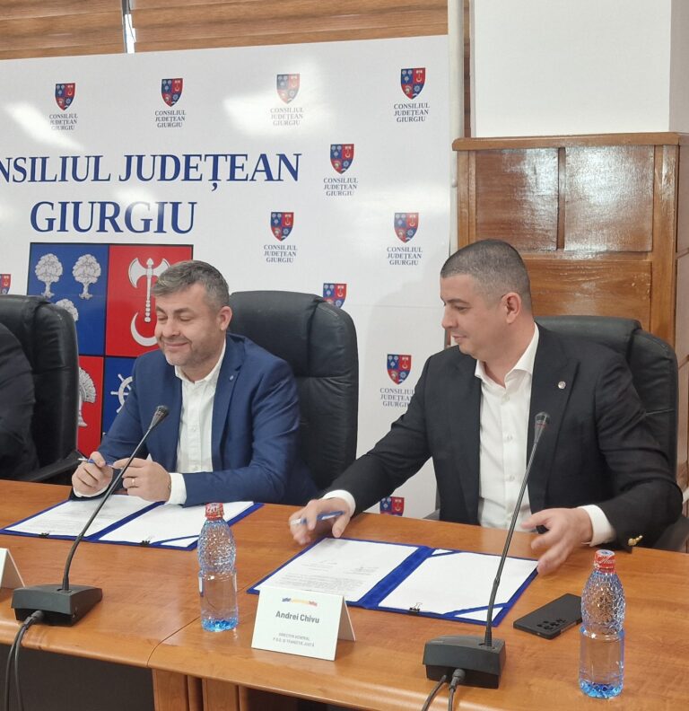 Moment istoric pentru județul Giurgiu: semnarea „proiectului de dezvoltare a infrastructurii de apă și apă uzată”, de care vor beneficia 10 localități și peste 83.000 de locuitori. (VIDEO)