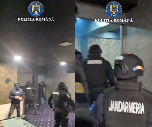 Noaptea trecută mascații au descins la Clanul Butoane, într-un imobil ce era folosit pentru jocuri de noroc. Anchetatorii au găsit bani, obiecte periculoase și zaruri măsluite