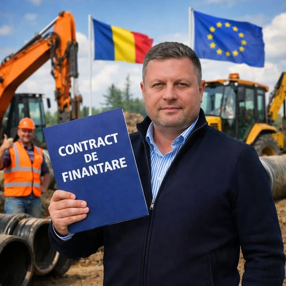 Dan Rusu-primarul localității Adunații Copăceni: „Am semnat contractul de finanțare pentru rețeaua de canalizare în Adunații-Copăceni, Varlaam și Mogoșești – un proiect esențial…