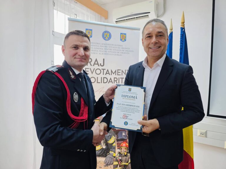 Astăzi au fost serbați 162 de ani de atestare a Instituției Prefectului în România. Cu acest prilej Prefectul de Giurgiu, prof. Ion Ghimpețeanu a primit o diplomă de Execelență