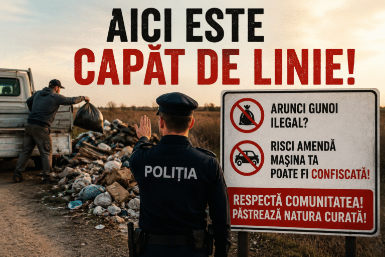 „Capcană pentru cei care aruncă gunoaie!” Primăria din Adunații Copăceni a sprijinit autoritățile să confiște mașina unor persoane prinse că poluau zona „Crividon”