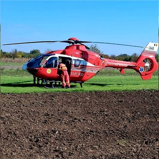 Accident grav la Mihăilești: bărbat prins sub un cap tractor, salvat în ultimul moment cu intervenția SMURD