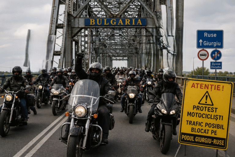 Protest al motocicliștilor la Ruse: Trafic posibil blocat pe Podul Giurgiu–Ruse în această seară