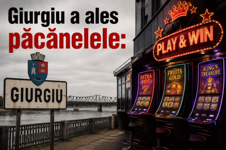 Giurgiu a ales păcănelele: 11 consilieri locali au votat pentru menținerea sălilor de jocuri de noroc în municipiu