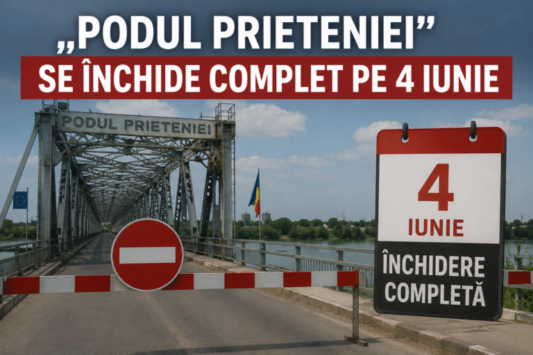 „Podul Prieteniei” se închide complet pe 4 iunie! Restricții dure pentru șoferi și TIR-uri la granița Giurgiu–Ruse