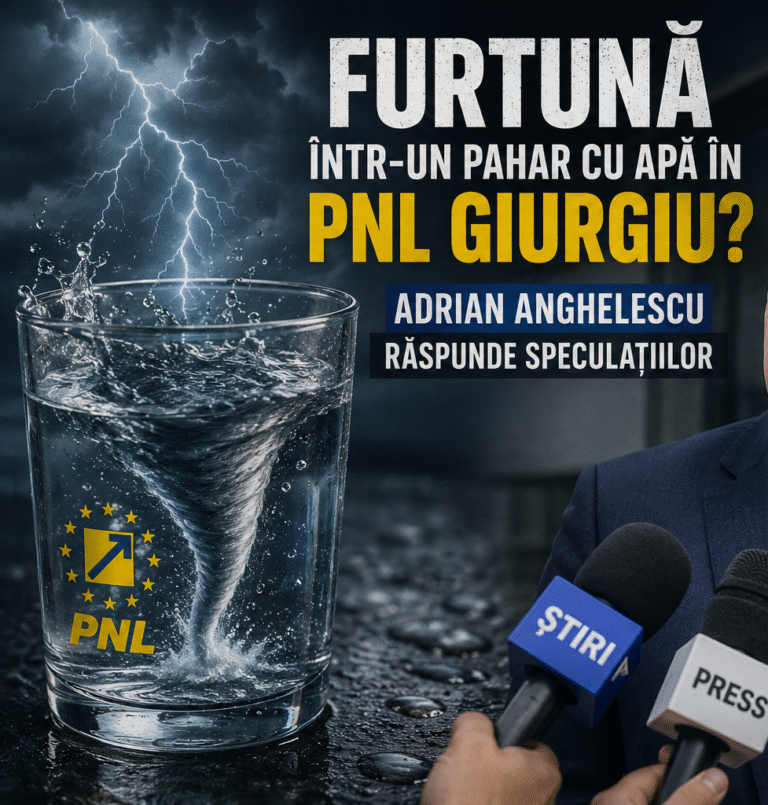 Furtună într-un pahar cu apă în PNL Giurgiu? Adrian Anghelescu răspunde speculațiilor despre apartenența sa la o „tabără” ostilă președintelui CJ,  Toma Petcu