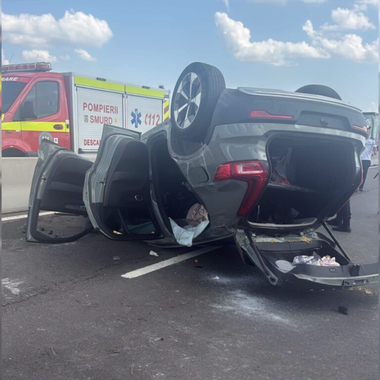 Accident grav pe DN5! Trafic complet blocat spre Giurgiu, cozi de peste 4 kilometri. Trei persoane au fost rănite