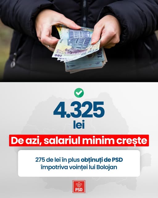 Deputat Marian MINA: „De la 1 iulie, salariul minim crește şi vor beneficia de această măsură peste 1,7 milioane de salariați.”