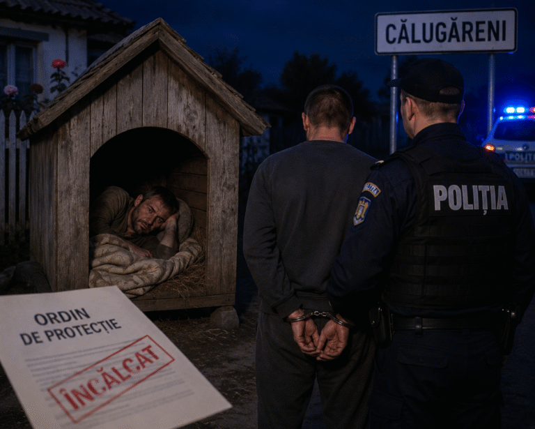 Un bărbat din Călugăreni, a fost reținut de polițiști după ce a sfidat ordinul de protecție și a dormit în cotețul din curtea soției!