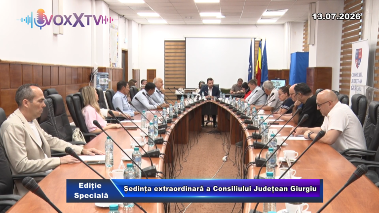 În ședința Consiliului Județean Giurgiu s-au votat în unanimitate toate proiectele de pe ordinea de zi: Rectificare bugetară, sprijin social, fonduri pentru orașul Mihăilești și noi parteneriate pentru județ