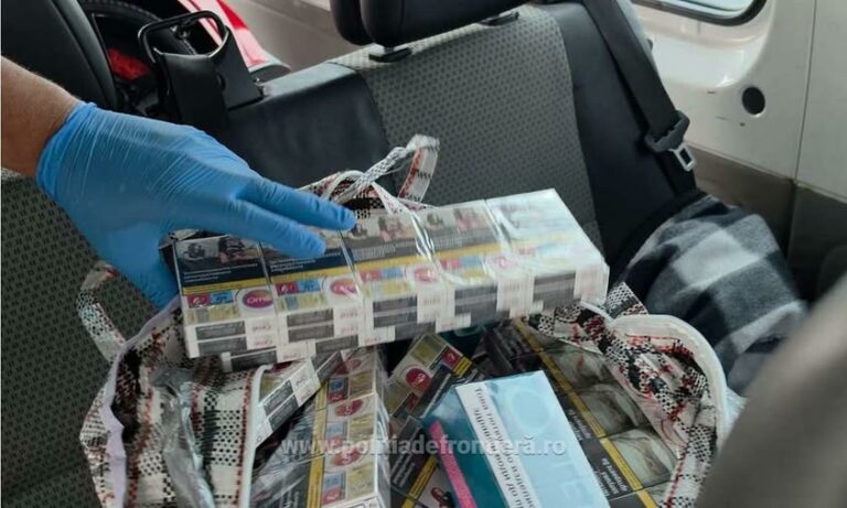 Peste 60.200 țigarete și peste 2.100 de produse, descoperite de polițiștii de frontieră giurgiuveni, în cadrul unor acțiuni BLITZ