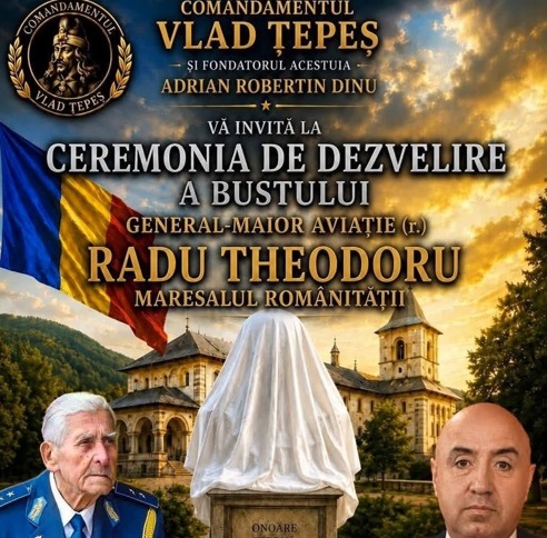 Controverse la Mănăstirea Comana: dezvelirea bustului generalului Radu Theodoru, contestată de o asociație antisemită. Ce declară subprefectul județului Giurgiu, Ciprian Alexandru