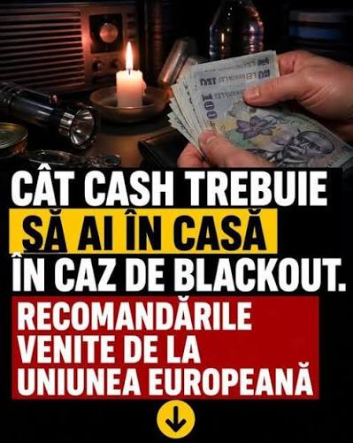 Autoritățile europene ne spun câți bani cash ar trebui să avem în casă pentru primele 72 de ore…!