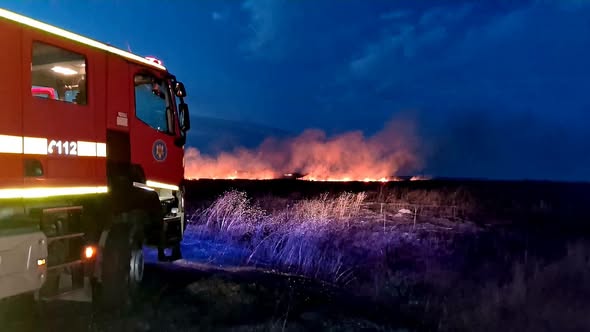 Incendii în 4 localități din județul Giurgiu, în ultimele ore…