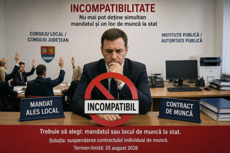 „Legea Fritz”, lovitură pentru aleșii locali! Consilierii angajați la stat, puși să aleagă între mandat și serviciu, pentru a nu deveni incompatibili