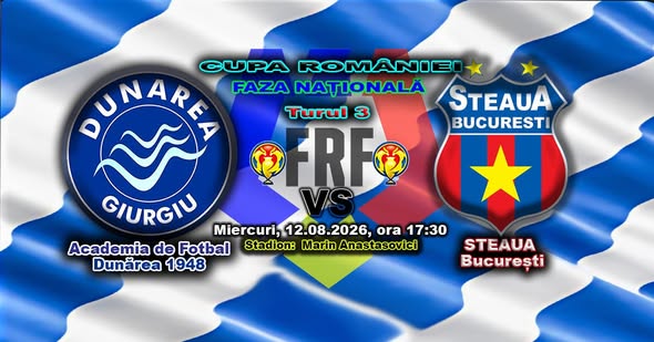 Astăzi, de la ora 17.30, Academia de Fotbal Dunărea 1948 întâlnește Steaua București, pe stadionul „Marin Anastasovici”
