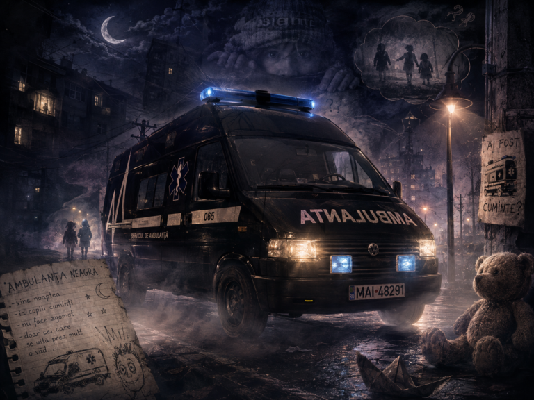 „AMBULANȚA NEAGRĂ care fură copii”, un zvon care a creat o isterie în rândul populației și a multora dintre mijloacele media din România