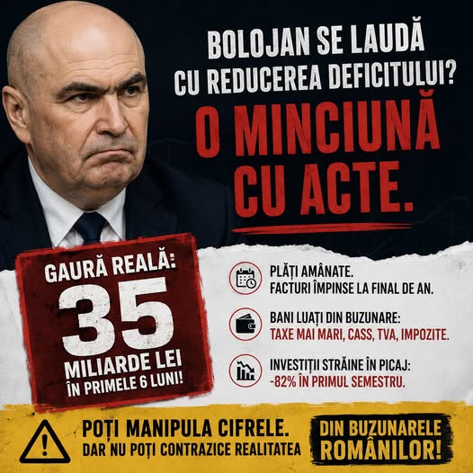 Deputat Marian MINA: „Bolojan n-a umplut vistieria dezvoltând economia. A băgat mâna mai adânc în buzunarele românilor și ale antreprenorilor…Iar acum vrea și aplauze pentru „reducerea deficitului”!