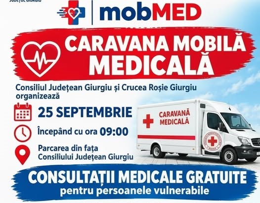 Consiliul Județean Giurgiu organizează o zi de Consultații GRATUITE pentru persoanele vulnerabile din municipiu.
