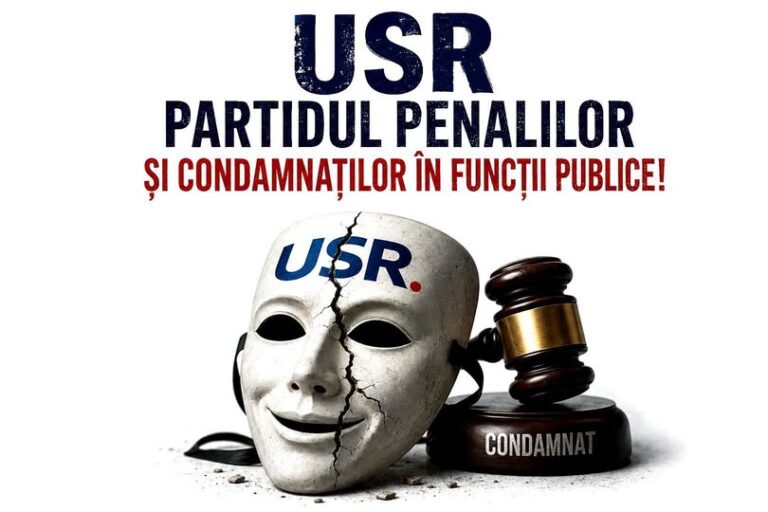 Deputat Marian MINA: „ USR s-a transformat, fără rușine,  în PARTIDUL PENALILOR ȘI CONDAMNAȚILOR ÎN FUNCȚII PUBLICE!”