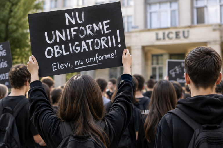 Revolta „hainelor negre” în Giurgiu: Condiția Uniformei obligatorii votată de  Senat a fost boicotată de elevi în țară cât și la câteva unități școlare din municipiu