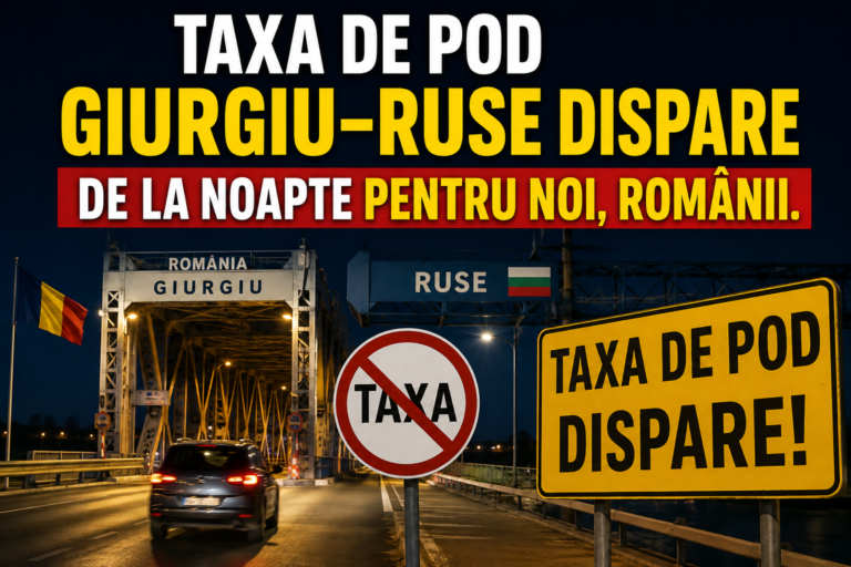 Taxa de pod Giurgiu–Ruse dispare de la noapte pentru noi, românii. Bulgarii încă se mai gândesc!