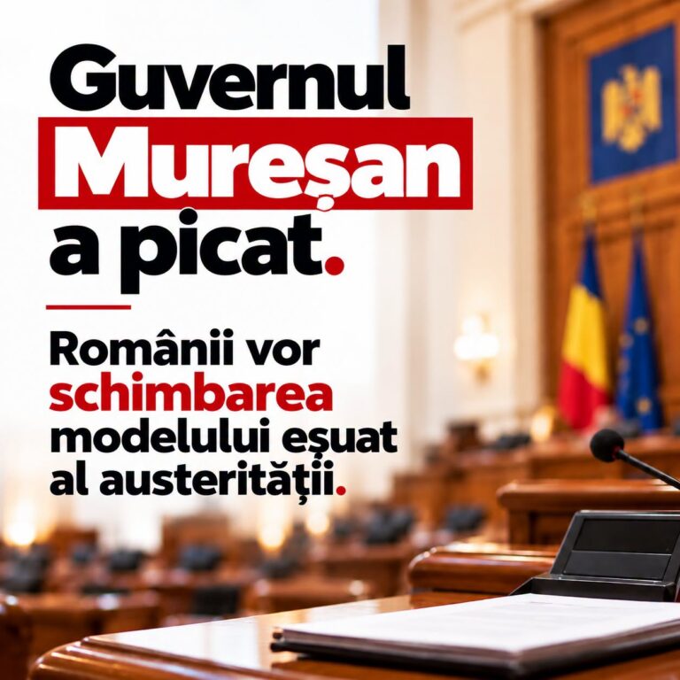 Deputat Marian MINA: „Guvernul Mureșan a picat. Acum, trebuie să pice și „modelul economic” care a dus România în prăpastie!”